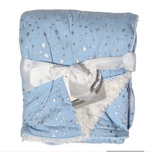 Blue Star Plush Baby Blanket